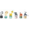 Lustige Drückfiguren, Holzfiguren, Tiere