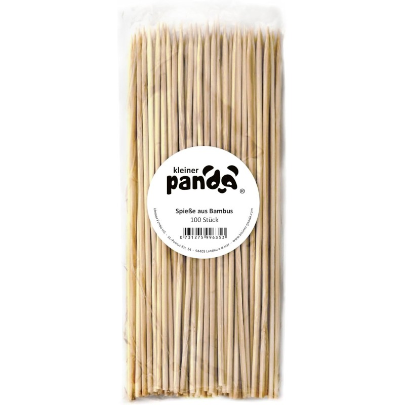 Bambus Schaschlikspieß, Holzspieß 100 Stück 20cm