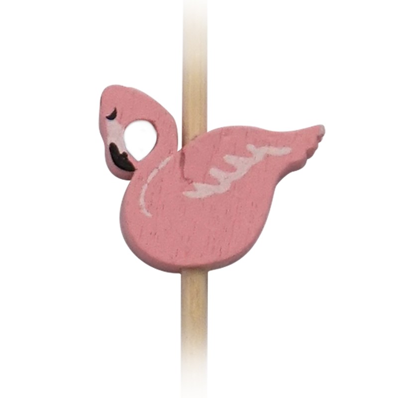 Fruchtspieße, Obstspieße, 20 Stück, 12cm, Flamingo